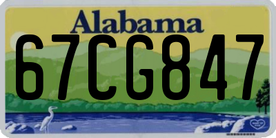 AL license plate 67CG847