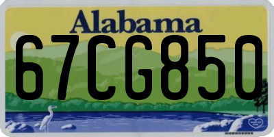 AL license plate 67CG850