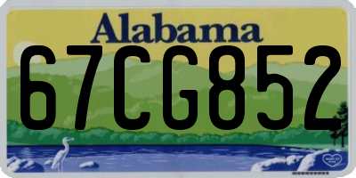 AL license plate 67CG852