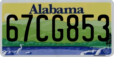 AL license plate 67CG853