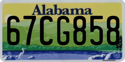AL license plate 67CG858