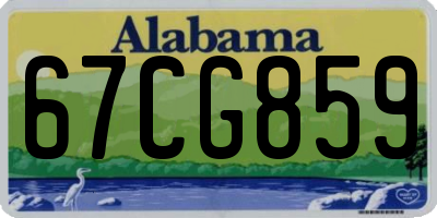 AL license plate 67CG859