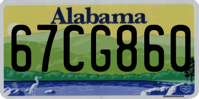 AL license plate 67CG860