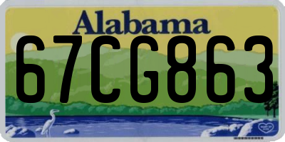 AL license plate 67CG863