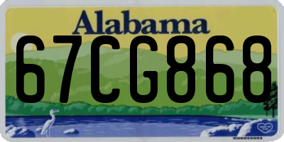AL license plate 67CG868