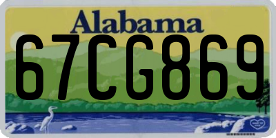 AL license plate 67CG869