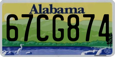 AL license plate 67CG874