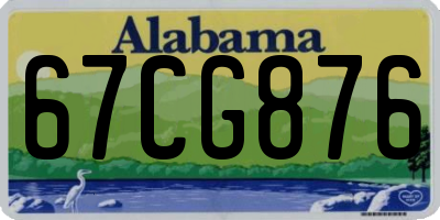 AL license plate 67CG876