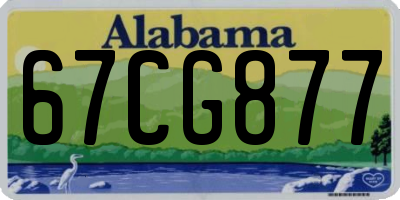 AL license plate 67CG877