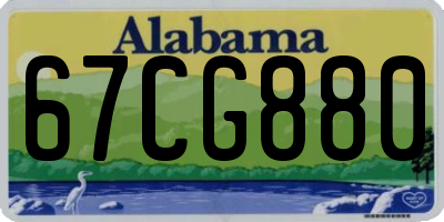 AL license plate 67CG880