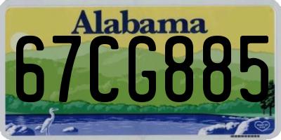 AL license plate 67CG885