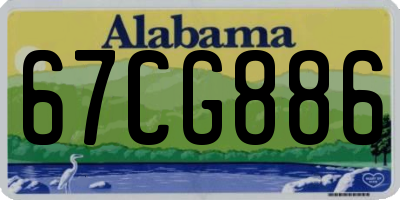 AL license plate 67CG886