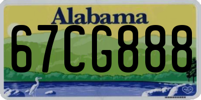 AL license plate 67CG888