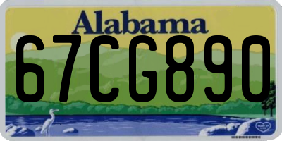 AL license plate 67CG890