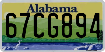AL license plate 67CG894