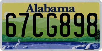 AL license plate 67CG898