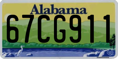 AL license plate 67CG911