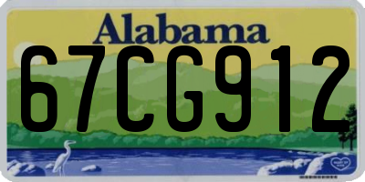 AL license plate 67CG912