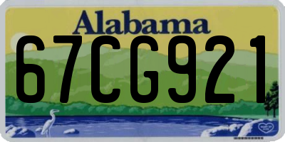 AL license plate 67CG921