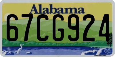 AL license plate 67CG924
