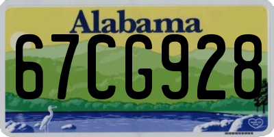 AL license plate 67CG928
