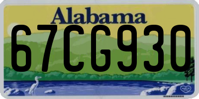 AL license plate 67CG930