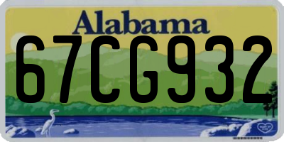 AL license plate 67CG932