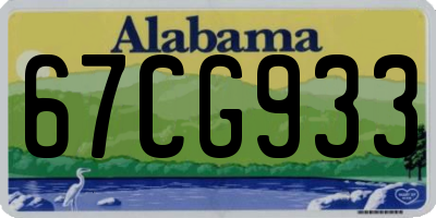 AL license plate 67CG933