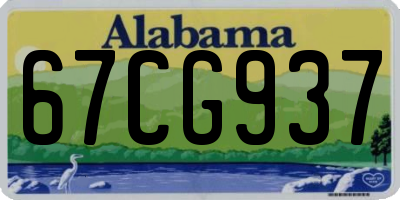 AL license plate 67CG937
