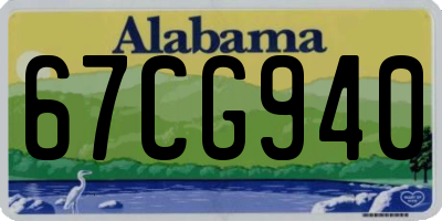 AL license plate 67CG940