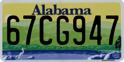AL license plate 67CG947