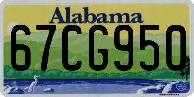 AL license plate 67CG950