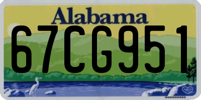 AL license plate 67CG951