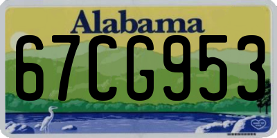 AL license plate 67CG953