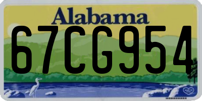 AL license plate 67CG954