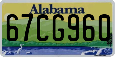 AL license plate 67CG960