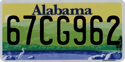 AL license plate 67CG962