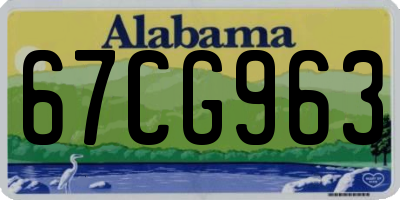 AL license plate 67CG963