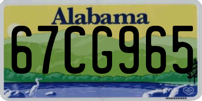 AL license plate 67CG965
