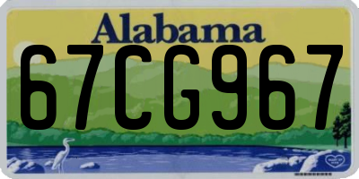 AL license plate 67CG967