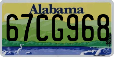 AL license plate 67CG968