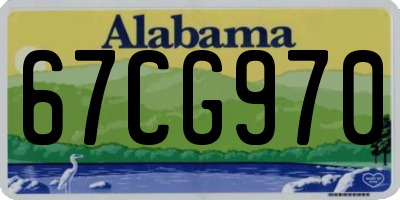 AL license plate 67CG970