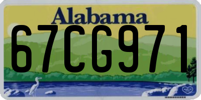 AL license plate 67CG971