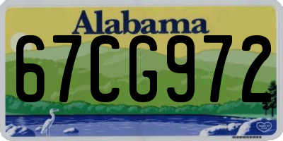 AL license plate 67CG972