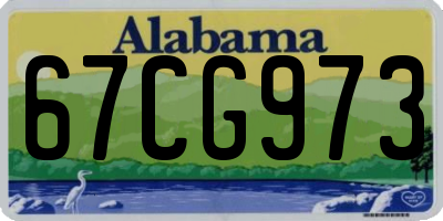 AL license plate 67CG973