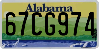 AL license plate 67CG974