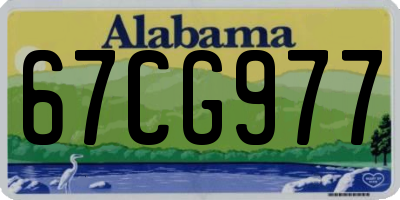 AL license plate 67CG977