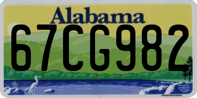 AL license plate 67CG982