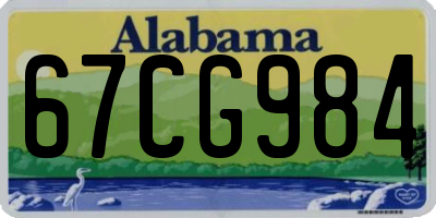 AL license plate 67CG984