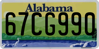 AL license plate 67CG990